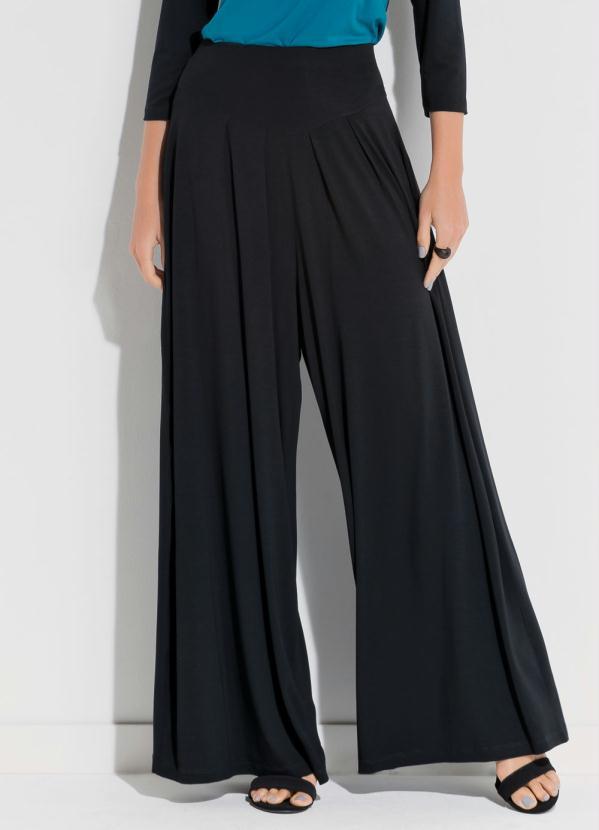 Quintess - Calça Pantalona Preta