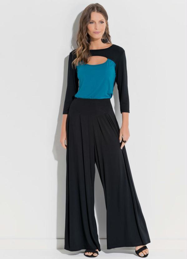 Quintess - Calça Pantalona Preta 3