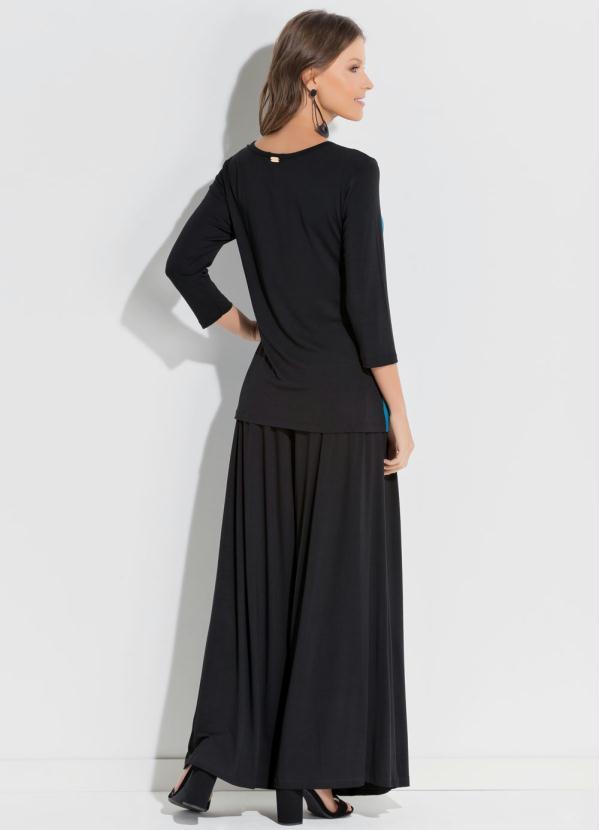 Quintess - Calça Pantalona Preta 7