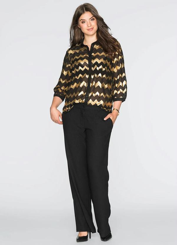 bonprix - Calça Pantalona Preta 10