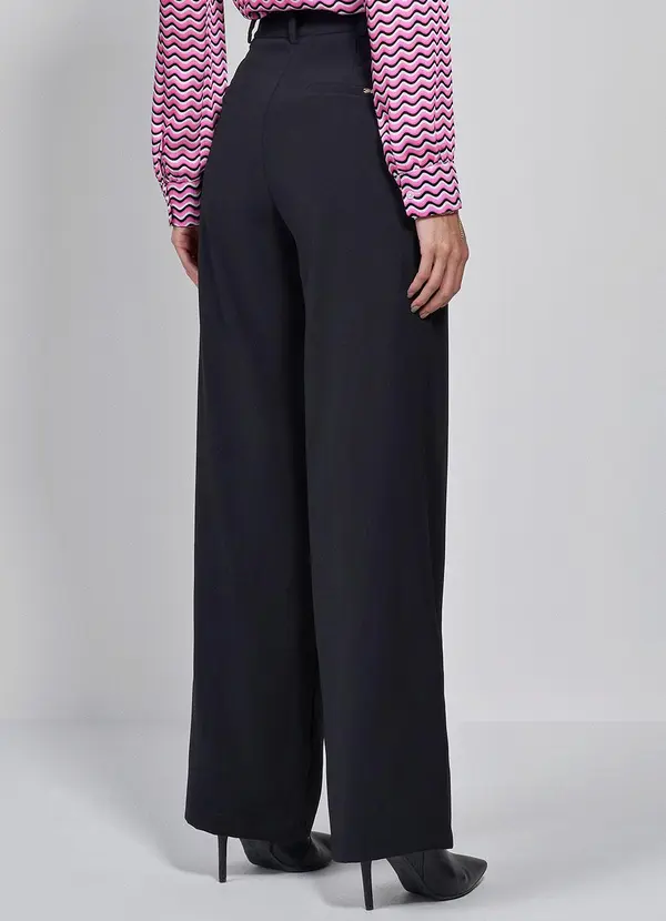 Principessa - Calça Wide Leg Preta de Alfaiataria Timotea 2