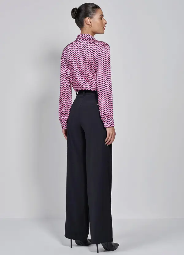 Principessa - Calça Wide Leg Preta de Alfaiataria Timotea 4