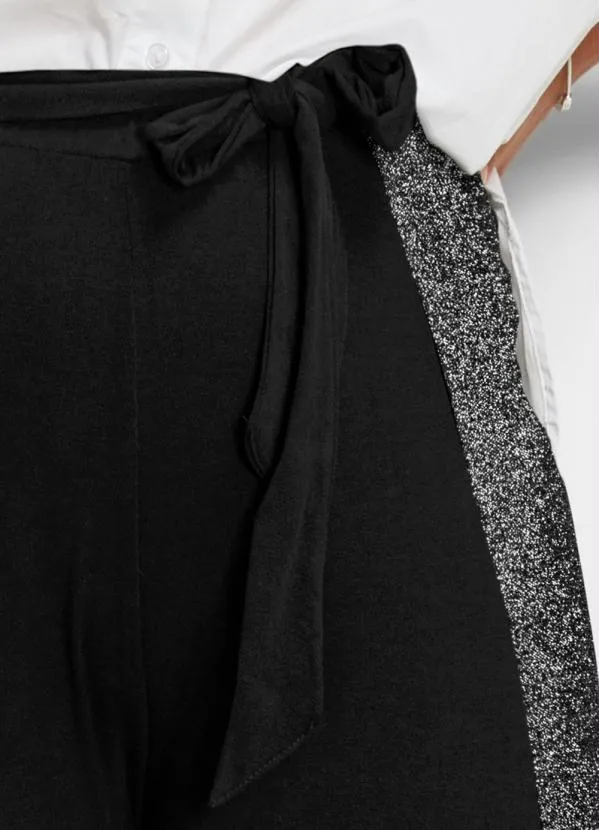 bonprix - Calça Pantalona Preto e Prata 3