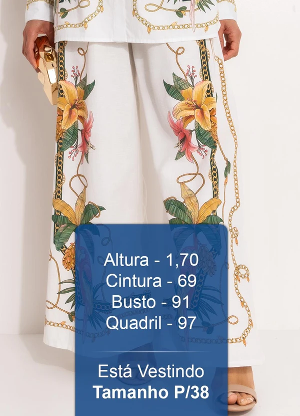 Farm - Calça Pantalona Riqueza Tropical Off White 6