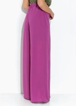Rosalie - Calça Pantalona Roxo - ROSALIE