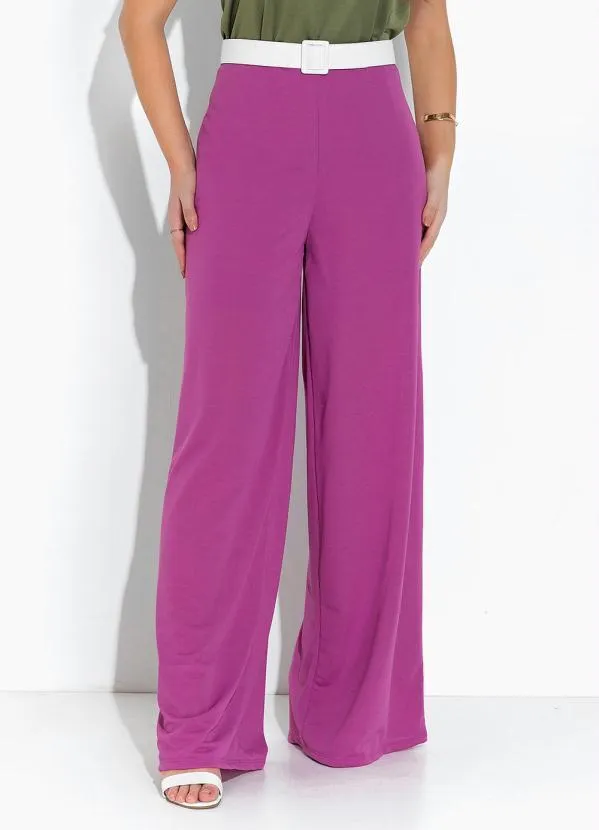 Calça Pantalona Roxo Rosalie