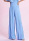 Angel - Calça Pantalona Viscose Azul - variação: Azul