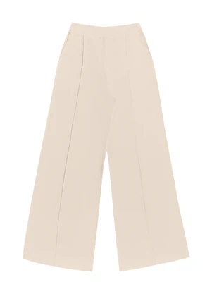 Angel - Calça Pantalona Viscose Essentials Bege - ANGEL