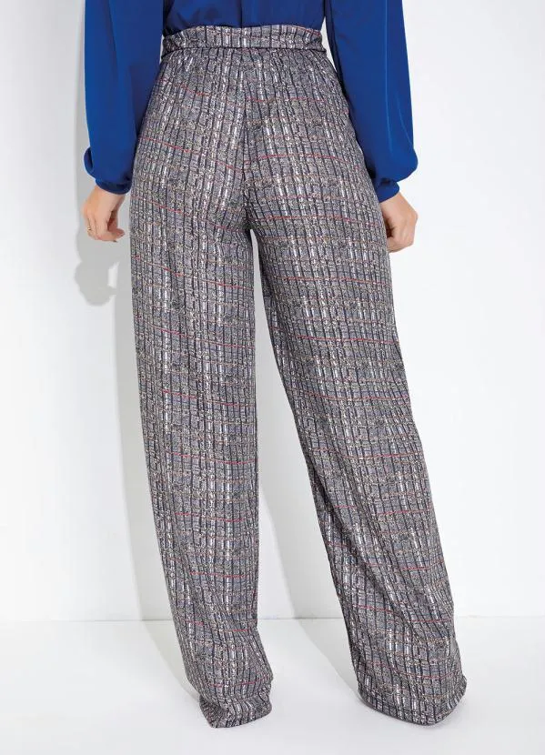 Moda Pop - Calça Pantalona Xadrez Color 2