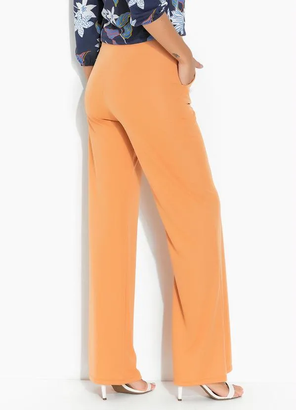 Moda Pop - Calça Pêssego com Bolsos e Elástico 2