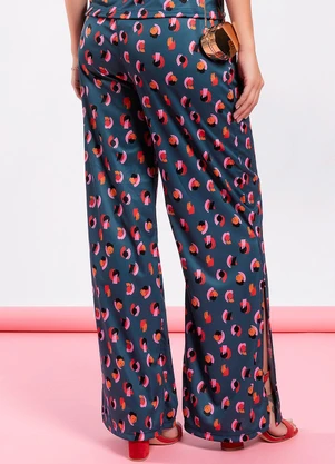 Moda Pop - Calça Pinceladas em Jersey Acetinado - MODA POP