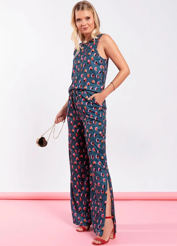 Moda Pop - Calça Pinceladas em Jersey Acetinado 3