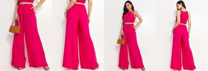 Cala Pink em Viscose Plana Sarjada
