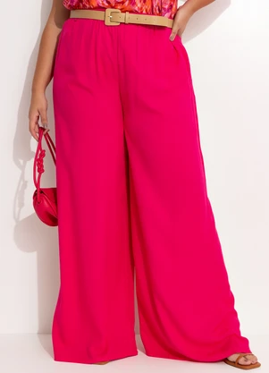 Quintess - Calça Pink em Viscose Plana Sarjada - QUINTESS
