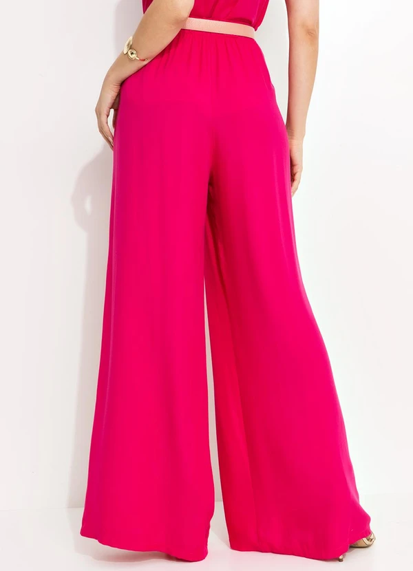 Quintess - Calça Pink em Viscose Plana Sarjada 2