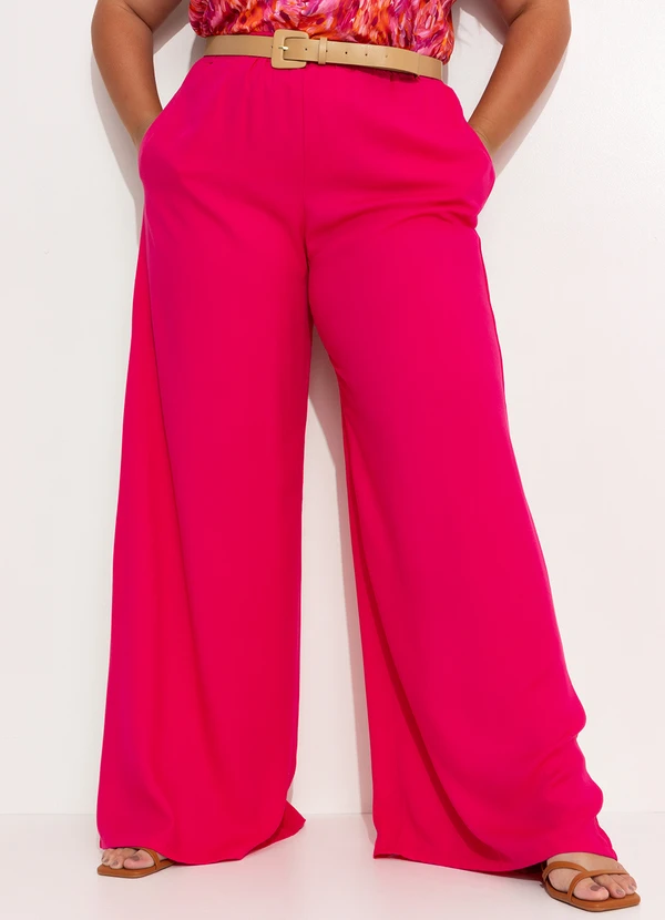 Quintess - Calça Pink em Viscose Plana Sarjada 8