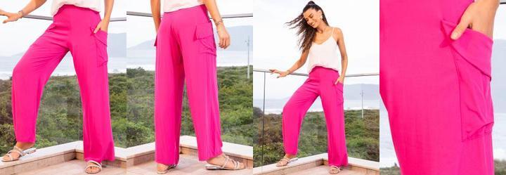 Cala Pink em Viscose Plana