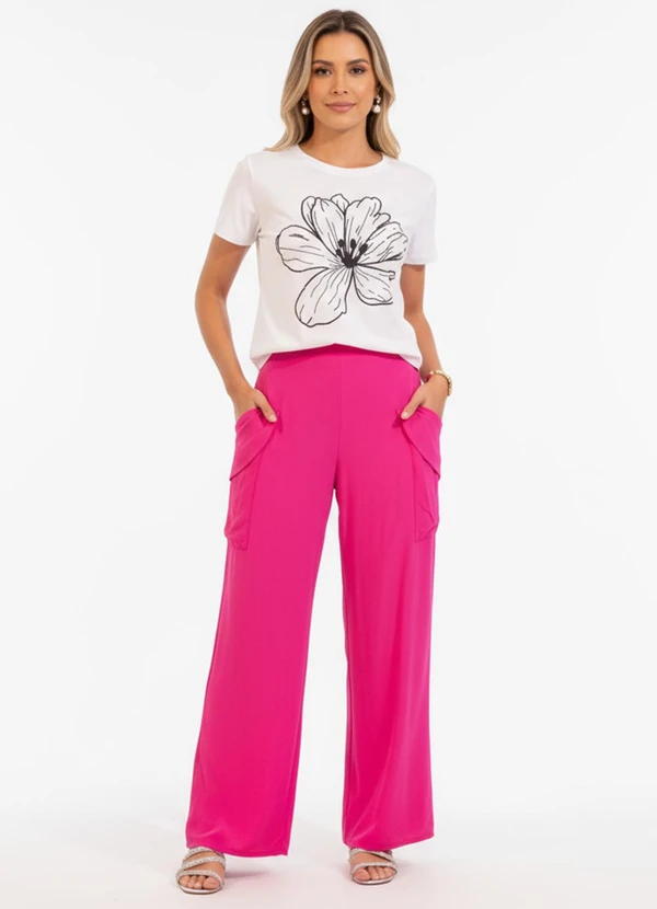 Quintess - Calça Pink em Viscose Plana 3