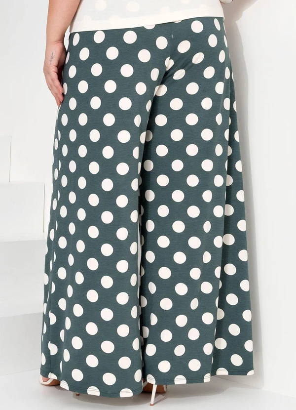 Quintess - Calça Poá Grafite em Malha de Viscose 7