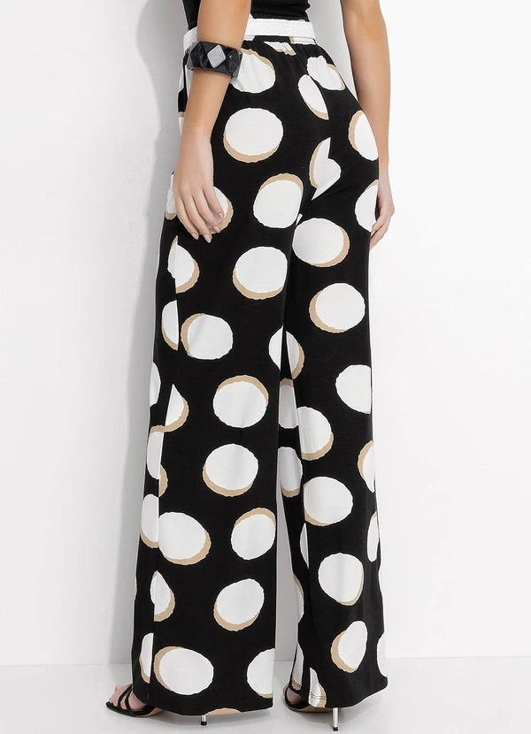 Quintess - Calça Poá Irregular em Malha de Viscose 2