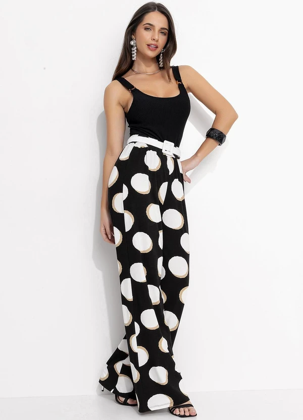 Quintess - Calça Poá Irregular em Malha de Viscose 5