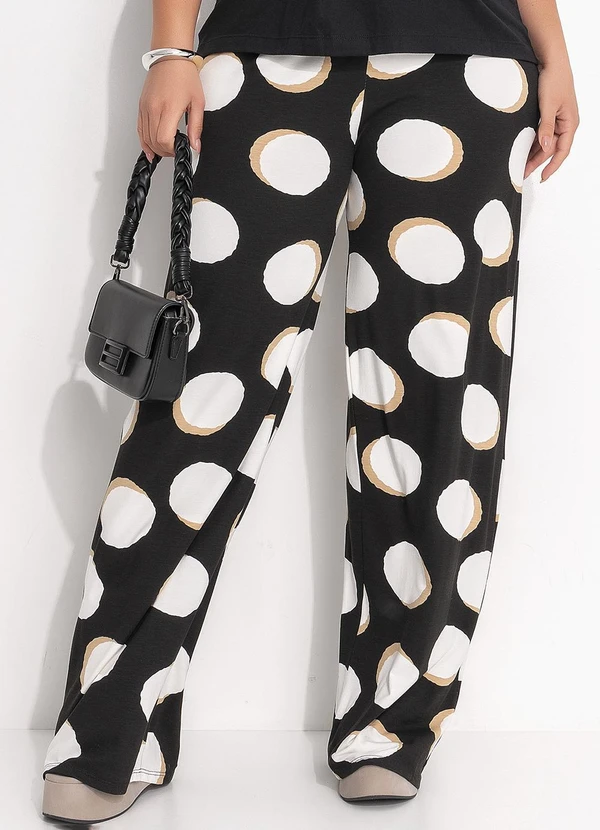 Quintess - Calça Poá Irregular em Malha de Viscose 7