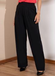 Cala Preta Cs Largo com Pregas e Bolsos