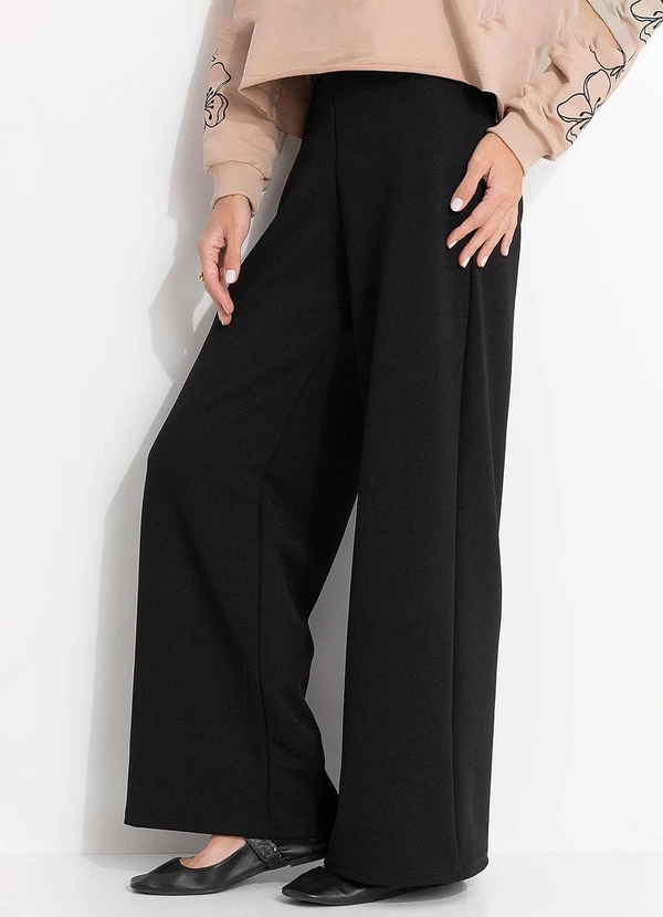 Quintess - Calça Preta em Malha Crepe 3