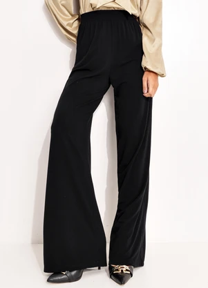 Quintess - Calça Preto em Malha Crepe - QUINTESS