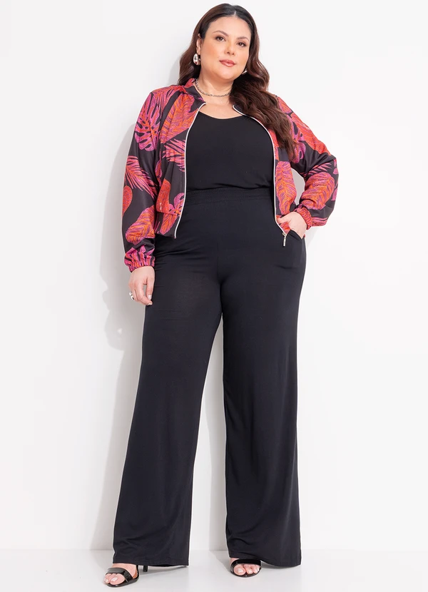 Quintess - Calça Preto em Malha Crepe