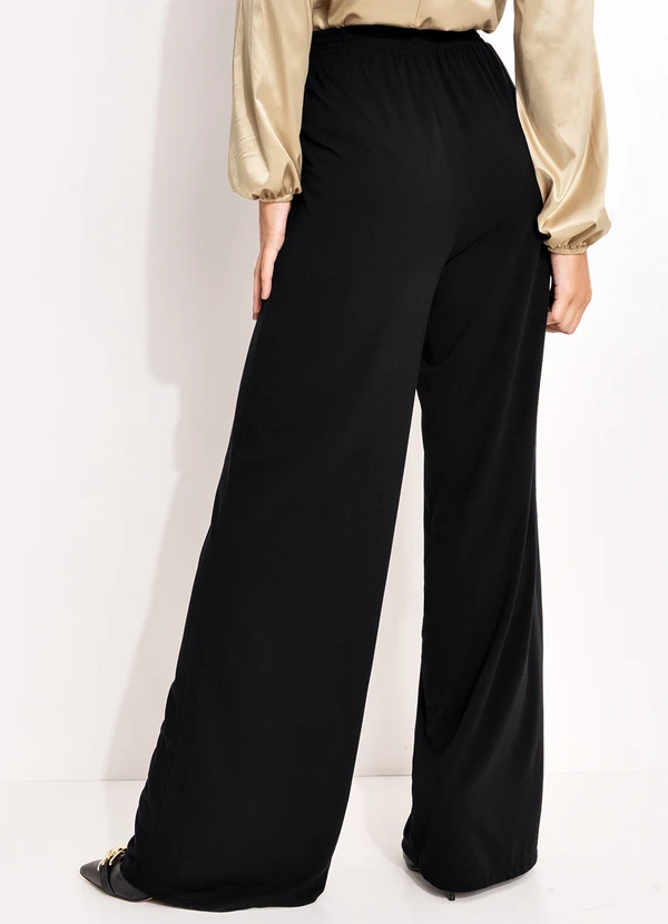 Quintess Calça Preto em Malha Crepe