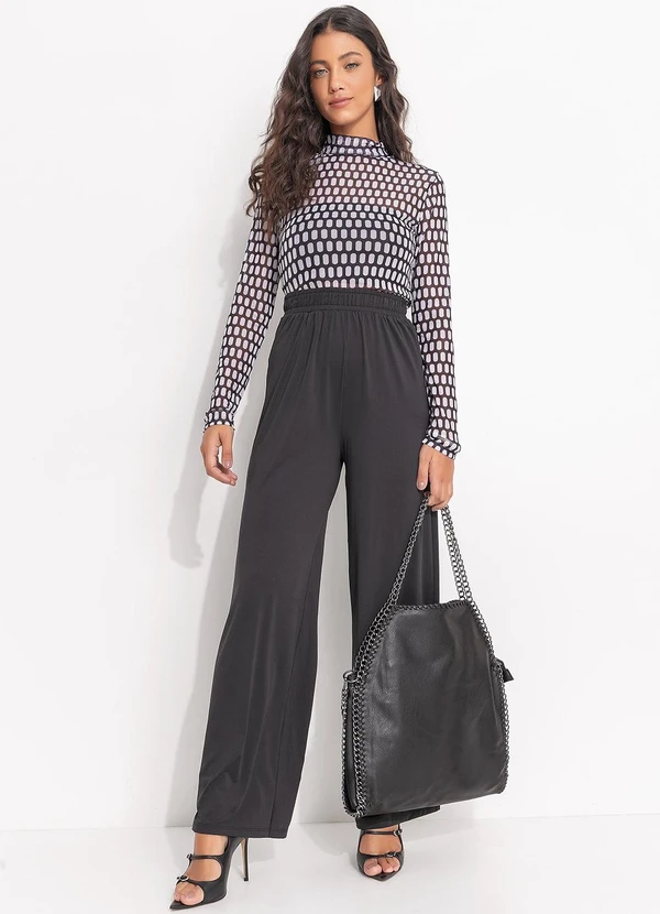 Quintess - Calça Preto em Malha Fria