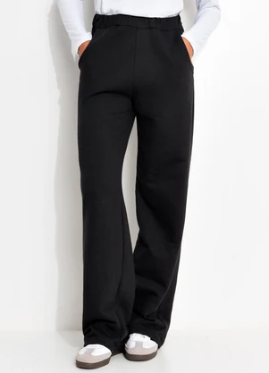 Moda Pop - Calça Preto em Moletom - MODA POP