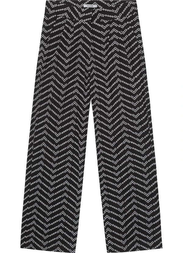 Malwee - Calça Preto Reta Chevron