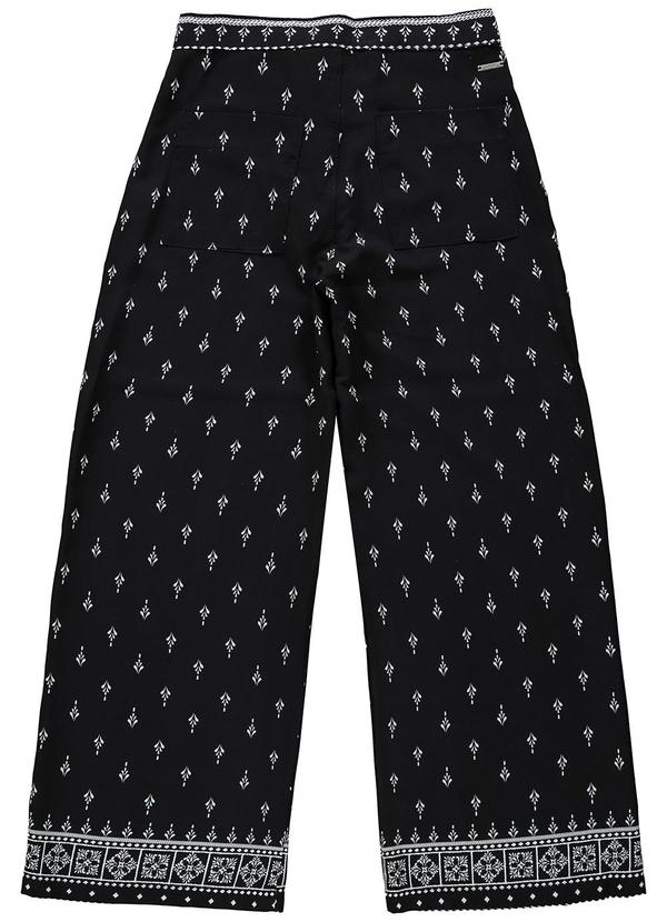 Enfim - Calça Preto Wide Leg Paisley 2