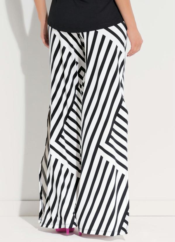 Quintess - Calça Quintess Listrada com Fenda Lateral 2