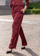 Cal�a Reta Acetinada Bord� com El�stico e Amarra��o na Cintura