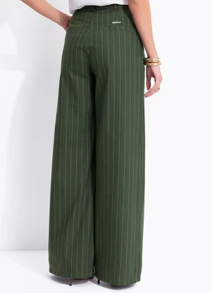 Colcci - Calça Risca de Giz Verde - COLCCI