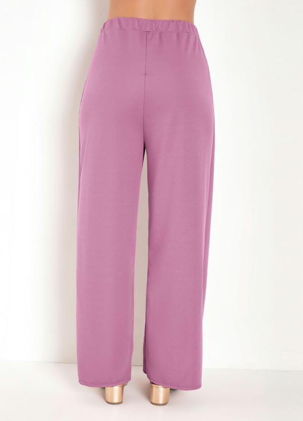 Moda Pop - Calça Rosa com Transpasse Formando Abertura 2