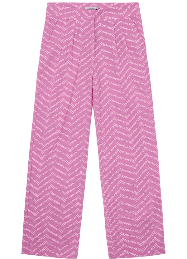 Malwee - Calça Rosa Reta Chevron 3