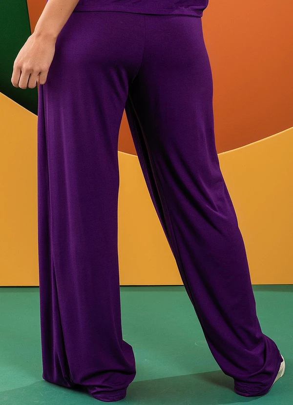 Quintess - Calça Roxa em Malha de Viscose 2