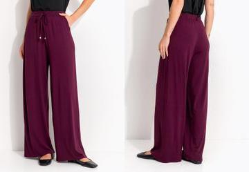 Cal�a Roxa em Malha de Viscose