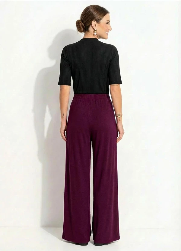 Quintess - Calça Vinho em Malha de Viscose 5
