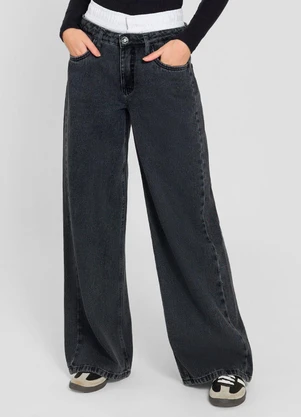 Sofie - Calça Skater com Short Embutido Preto - SOFIE