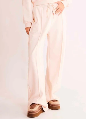 Sofie - Calça Soft em Moletom Felpado Branco - SOFIE