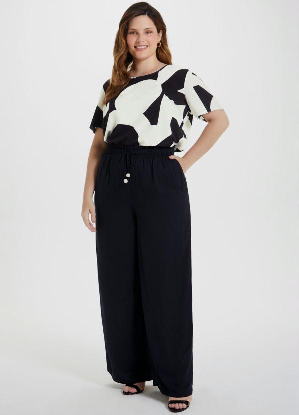 Lunender Mais Mulher - Calca Tecido Rayon Twill Preto 3