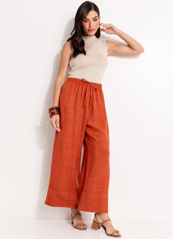 Quintess - Calça Telha em Tecido Texturizado 3