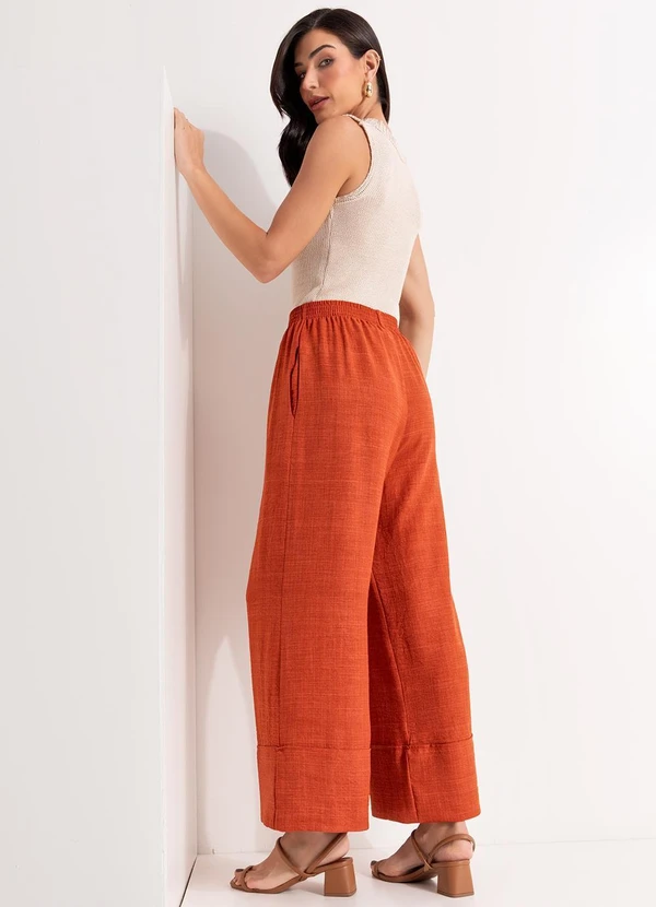 Quintess - Calça Telha em Tecido Texturizado 5