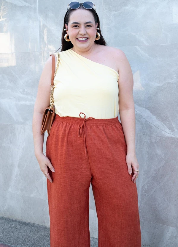 Quintess - Calça Telha em Tecido Texturizado 8