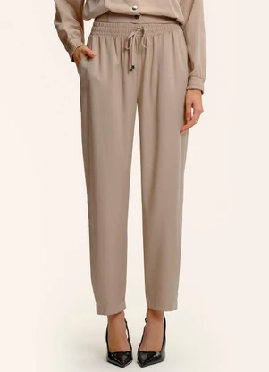 Endless - Calça Tencel Twill Feminina Marrom - ENDLESS